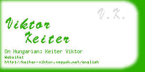 viktor keiter business card